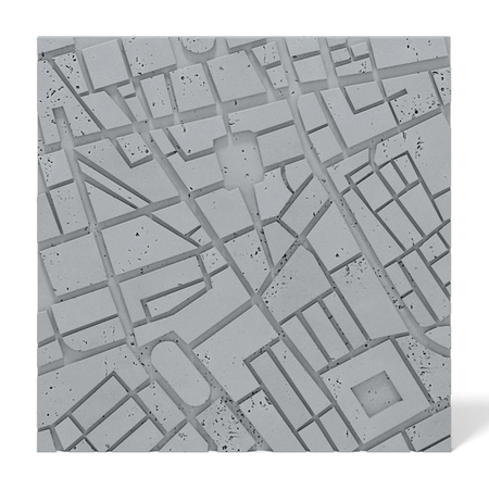 Płyta betonowa na ścianę 3D PB71F 600x600x22, szary S96; wzór F, beton architektoniczny