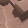 Płyta betonowa na ścianę 3D PB11 1200x600x40, brudny róż CL07; wzór A, beton architektoniczny