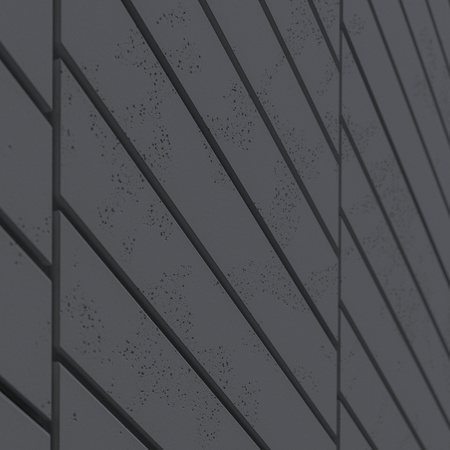 Płyta betonowa na ścianę 3D PB43 1210x500x25, czarny B15, beton architektoniczny