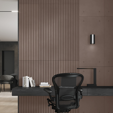 Płyta betonowa na ścianę 3D PB38 1350x480x30, czekoladowy CL02, beton architektoniczny