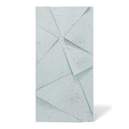 Płyta betonowa na ścianę 3D PB05C 1200x600x48, jasny błękit CL06, wzór C, beton architektoniczny