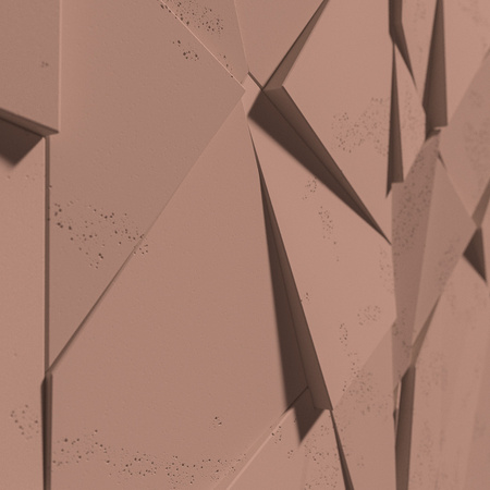 Płyta betonowa na ścianę 3D PB05B 1200x600x48, brudny róż CL07, wzór B, beton architektoniczny