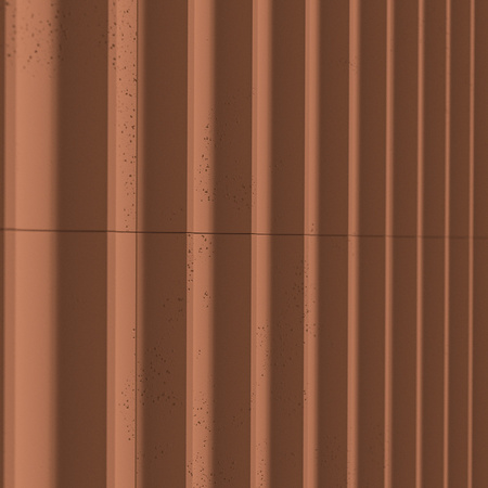Płyta betonowa na ścianę 3D PB59 1350x500x35, terakota CL01, beton architektoniczny