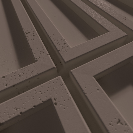 Płyta betonowa na ścianę 3D PB66A 1350x430x22, czekoladowy CL02, wzór A, beton architektoniczny