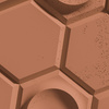 Płyta betonowa na ścianę 3D PB01 975x650x35, terakota CL01, beton architektoniczny