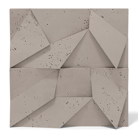 Płyta betonowa na ścianę 3D PB06B 600x600x42, szarobeżowy CL05; wzór B, beton architektoniczny
