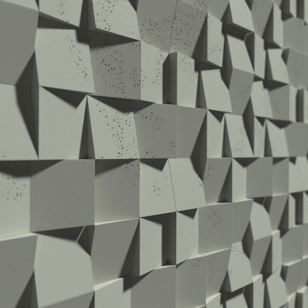 Płyta betonowa na ścianę 3D PB16 600x600x40, zgaszona zieleń CL09, beton architektoniczny