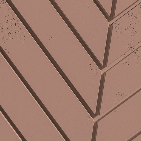 Płyta betonowa na ścianę 3D PB44 1188x600x25, brudny róż CL07, beton architektoniczny
