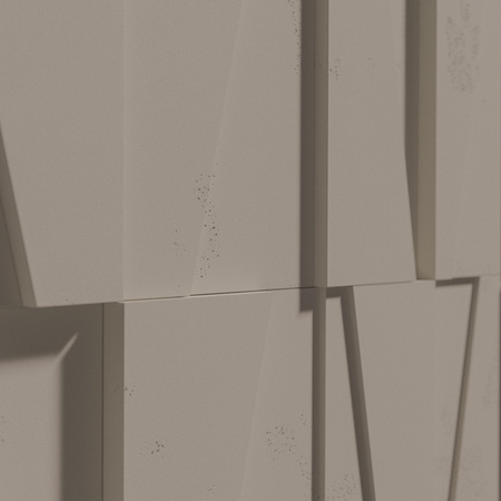 Płyta betonowa na ścianę 3D PB10 600x600x40, szarobeżowy CL05, beton architektoniczny