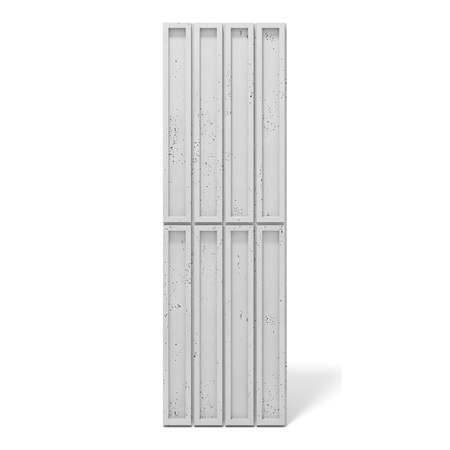 Płyta betonowa na ścianę 3D PB66A 1350x430x22, jasnoszary S50, wzór A, beton architektoniczny