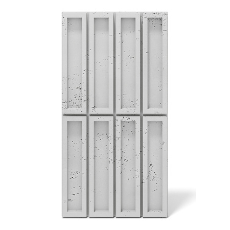 Płyta betonowa na ścianę 3D PB51 800x410x20, jasnoszary S50, beton architektoniczny