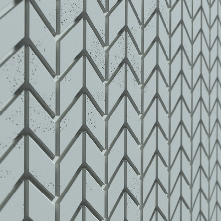 Płyta betonowa na ścianę 3D PB48 935x600x25, jasny błękit CL06, beton architektoniczny