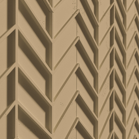 Płyta betonowa na ścianę 3D PB47 939x600x25, miodowy CL03, beton architektoniczny