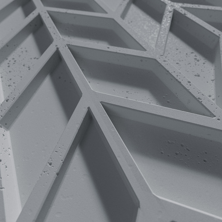 Płyta betonowa na ścianę 3D PB49 935x600x25, antracytowy B08, beton architektoniczny
