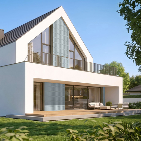 Płyta betonowa na ścianę 3D PB51 800x410x20, jasny błękit CL06, beton architektoniczny