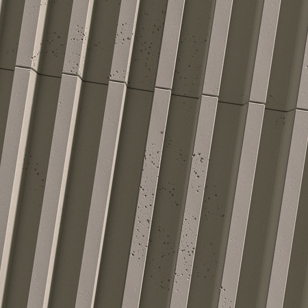 Płyta betonowa na ścianę 3D PB41 1350x380x44, kaszmirowy CL04, beton architektoniczny