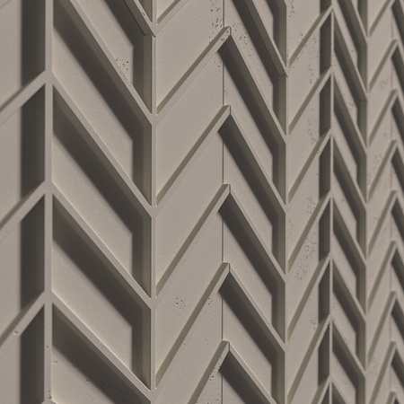 Płyta betonowa na ścianę 3D PB47 939x600x25, kaszmirowy CL04, beton architektoniczny
