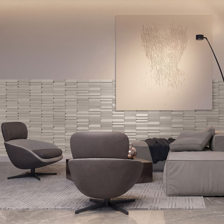 Płyta betonowa na ścianę 3D PB69 5x22,6x2, kaszmirowy CL04, beton architektoniczny