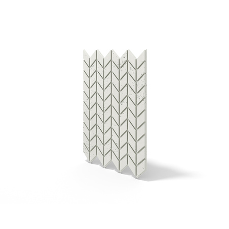 Płyta betonowa na ścianę 3D PB48 935x600x25, zgaszona biel B0, beton architektoniczny