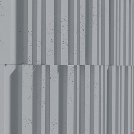 Płyta betonowa na ścianę 3D PB42 1350x600x30, szary S96, beton architektoniczny