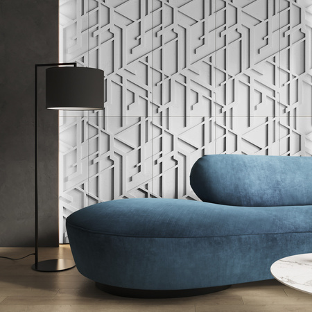 Płyta betonowa na ścianę 3D PB27 1200x600x35, jasnoszary S50, beton architektoniczny