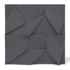 Płyta betonowa na ścianę 3D PB06B 600x600x42, czarny B15; wzór B, beton architektoniczny