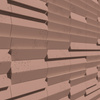 Płyta betonowa na ścianę 3D PB69 5x22,6x2, brudny róż CL07, beton architektoniczny