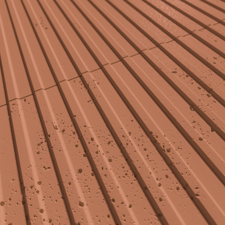 Płyta betonowa na ścianę 3D PB37 1350x600x12, terakota CL01, beton architektoniczny