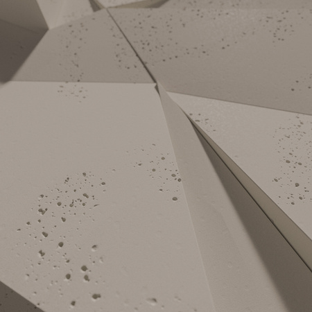 Płyta betonowa na ścianę 3D PB06B 600x600x42, szarobeżowy CL05; wzór B, beton architektoniczny