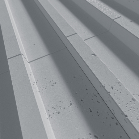 Płyta betonowa na ścianę 3D PB40 1350x510x30, szary S96, beton architektoniczny