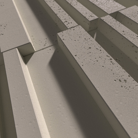 Płyta betonowa na ścianę 3D PB42 1350x600x30, kaszmirowy CL04, beton architektoniczny
