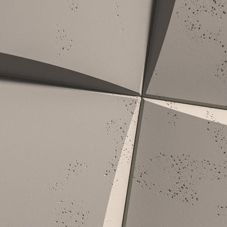 Płyta betonowa na ścianę 3D PB20 600x600x40, kaszmirowy CL04, beton architektoniczny