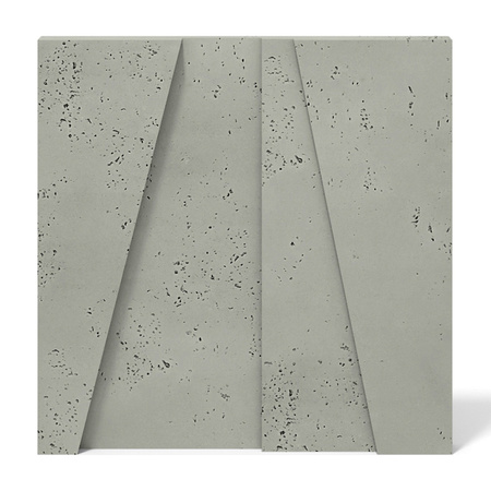 Płyta betonowa na ścianę 3D PB10B 600x600x40, zgaszona zieleń CL09; wzór B, beton architektoniczny