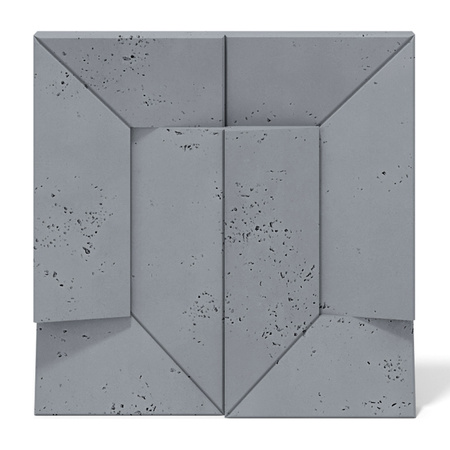 Płyta betonowa na ścianę 3D PB26B 600x600x45, antracytowy B08; wzór B, beton architektoniczny