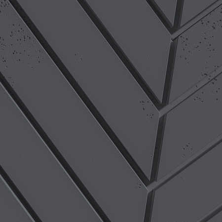 Płyta betonowa na ścianę 3D PB44 1188x600x25, czarny B15, beton architektoniczny