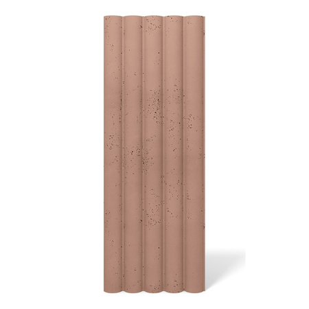 Płyta betonowa na ścianę 3D PB61 1350x500x37, brudny róż CL07, beton architektoniczny