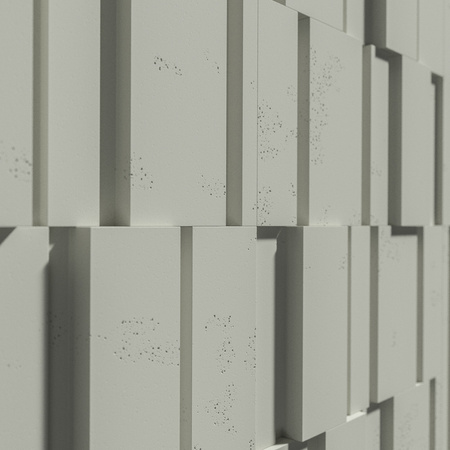 Płyta betonowa na ścianę 3D PB13 1200x600x40, pistacjowy CL08, beton architektoniczny