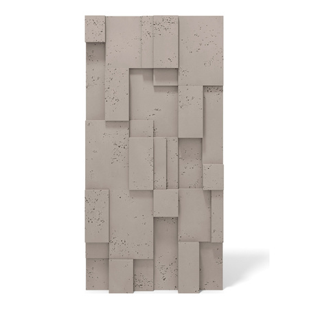 Płyta betonowa na ścianę 3D PB11 1200x600x40, szarobeżowy CL05; wzór A, beton architektoniczny
