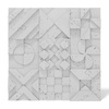 Płyta betonowa na ścianę 3D PB12B 600x600x40, jasnoszary S50; wzór B, beton architektoniczny