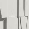 Płyta betonowa na ścianę 3D PB10 600x600x40, zgaszona biel B0, beton architektoniczny