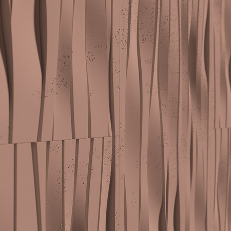 Płyta betonowa na ścianę 3D PB03 1000x500x32, brudny róż CL07, beton architektoniczny