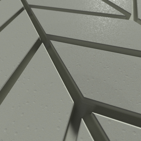 Płyta betonowa na ścianę 3D PB46 939x600x25, zgaszona zieleń CL09, beton architektoniczny
