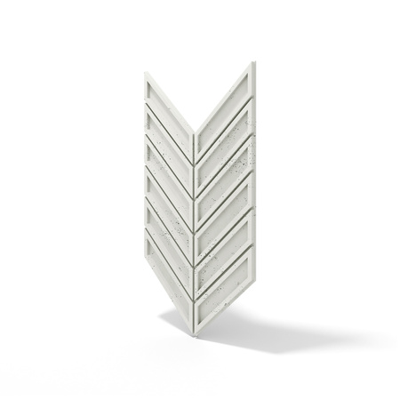 Płyta betonowa na ścianę 3D PB50 1156x600x20, zgaszona biel B0, beton architektoniczny