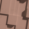 Płyta betonowa na ścianę 3D PB11 1200x600x40, brudny róż CL07; wzór A, beton architektoniczny
