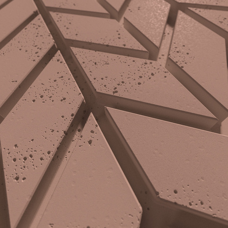 Płyta betonowa na ścianę 3D PB48 935x600x25, brudny róż CL07, beton architektoniczny