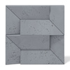 Płyta betonowa na ścianę 3D PB26A 600x600x45, antracytowy B08; wzór A, beton architektoniczny