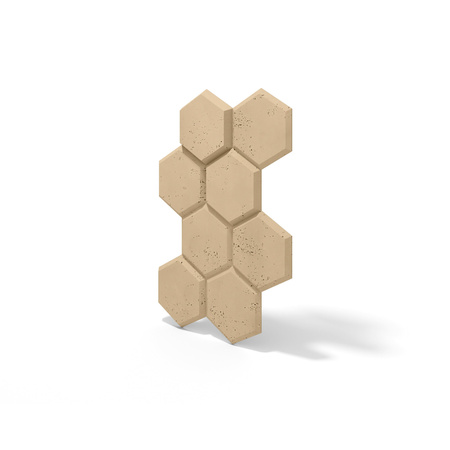 Płyta betonowa na ścianę 3D PB01 975x650x35, miodowy CL03, beton architektoniczny