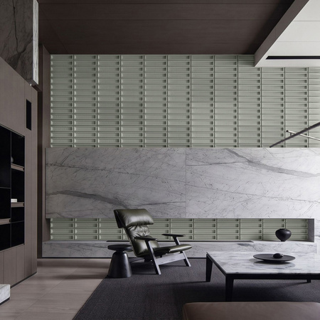 Płyta betonowa na ścianę 3D PB51 800x410x20, zgaszona zieleń CL09, beton architektoniczny