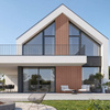 Płyta betonowa na ścianę 3D PB38 1350x480x30, brudny róż CL07, beton architektoniczny