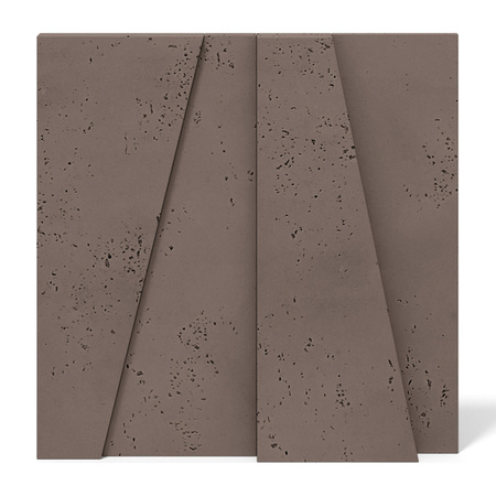 Płyta betonowa na ścianę 3D PB10 600x600x40, czekoladowy CL02, beton architektoniczny